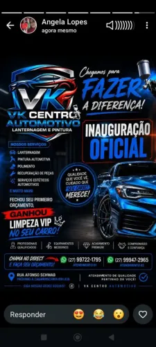 Oficina de lanternagem e estética automotiva 