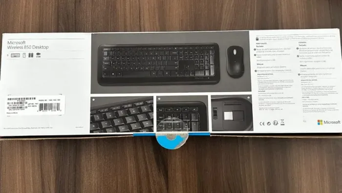 Kit Teclado e Mouse Sem Fio Microsoft Wireless 850 Desktop 