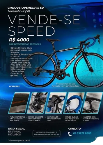 ? VENDE-SE - GROOVE OVERDRIVE 50 Bike em excelente