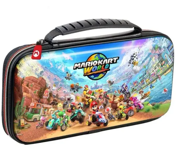 Case Deluxe Game Travel Mario Kart Game Switch 2 <br><br>Oled Preto<br>
