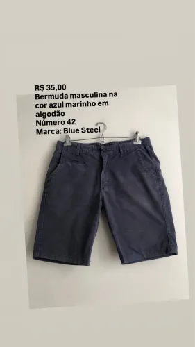 Bermuda masculina 42 azul marinho