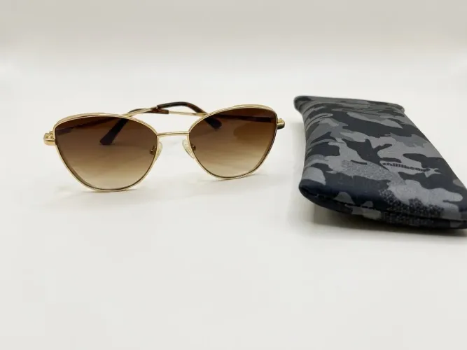 Óculos de Sol Feminino Chilli Beans Dourado Lente Degradê + Estojo Original