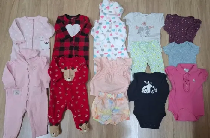 Lote carters e ralph lauren menina 0-6 meses