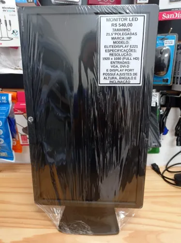 Monitor LED 21.5 Polegadas Full HD Fica Vertical c/ Cabos Garantia Parcelamos Microcerto