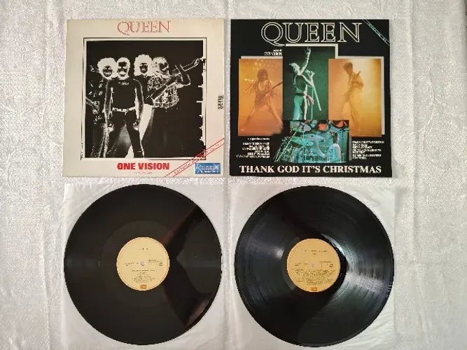 2 LPs Vinil Queen - One Vision e Thank God It's Christmas