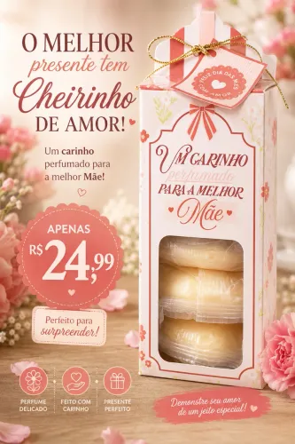 Caixinha sabonete dia das mães 