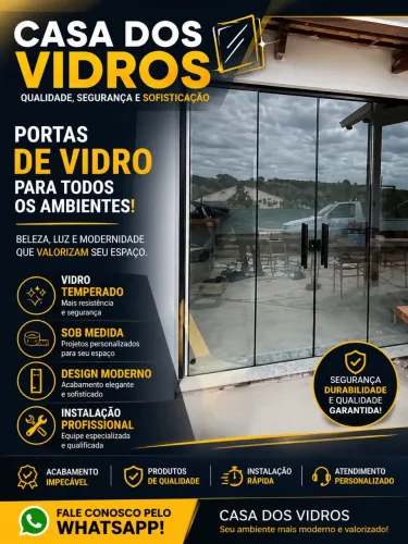Portas de vidro temperado Promoções.