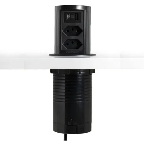 torre de tomadas multiplug slim automática 2 usb (a+c) + carregamento por indução