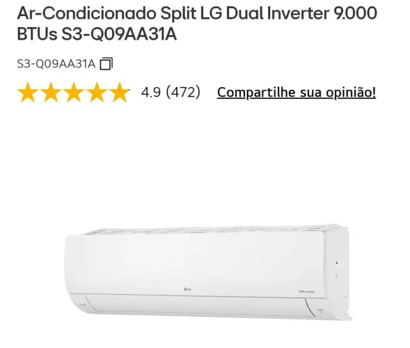 Ar condicionado lg