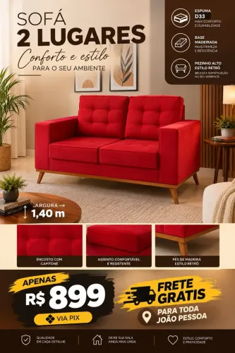 Sofá 2 lugares