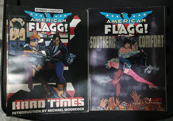 AMERICAN FLAGG HARD TIMES+ SOUTHERN CONFORT GRAPHIC NOVELS IMPORTADAS RARÍSSIMAS 1985