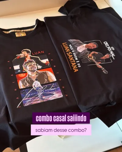 Camiseta/ Camisa/ Blusa Luan Santana em Palmas