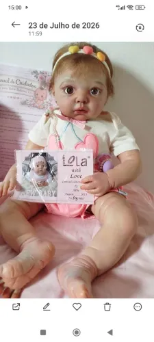 Bebê reborn Lola original com certificado 