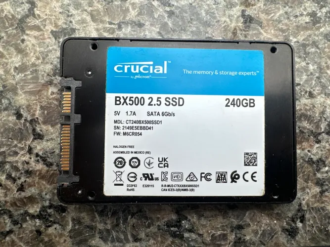 SSD CRUCIAL 240GB BX500 2.5 SSD