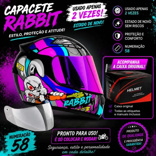 Vendo capacete novinho usado apenas uma vez