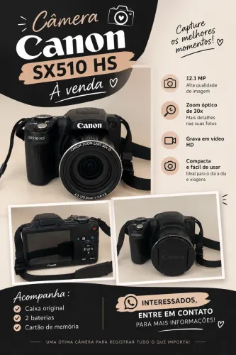 CÂMERA CANON SX510 HS À VENDA