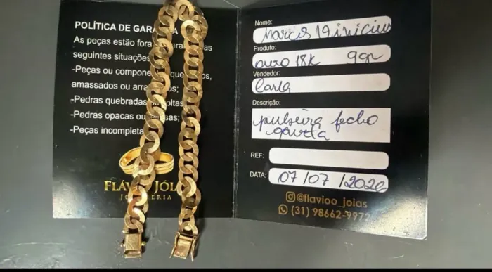 Pulseira de ouro 18k / 9 gramas
