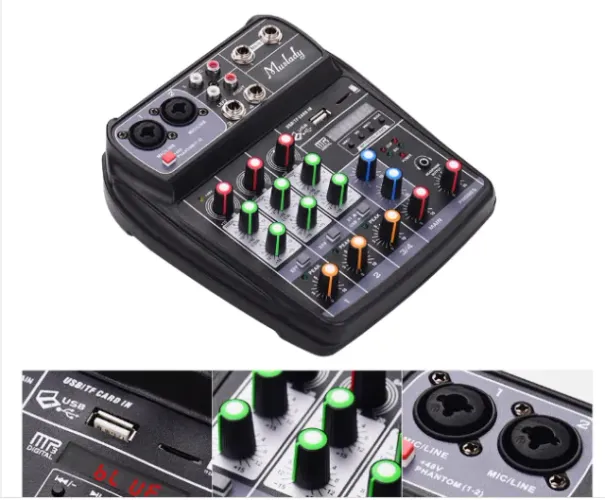 Mesa De Áudio 4 Canais Usb-pendrive-bluetooth