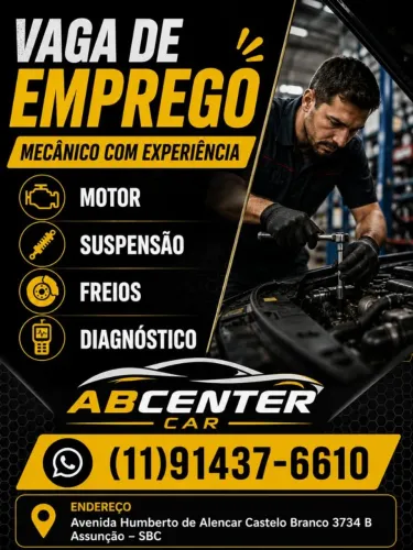 VAGA PARA MECÂNICO AUTOMOTIVO