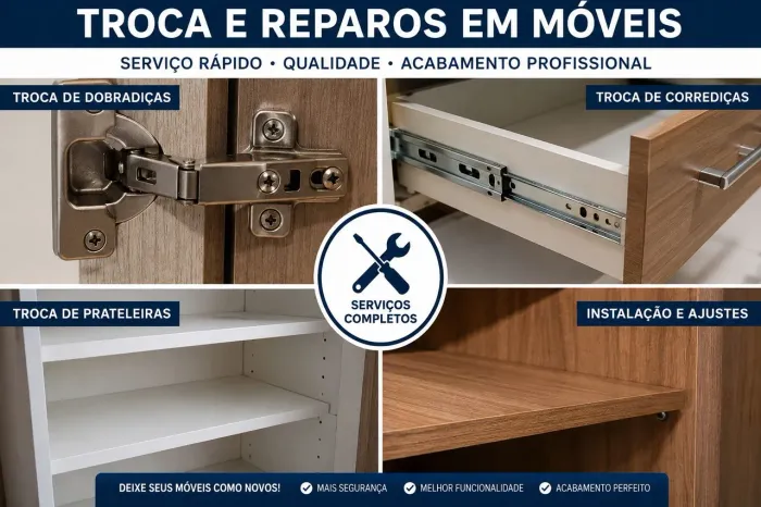 Troca e reparo em moveis