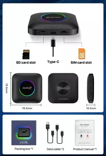 Carlinkit Carplay Android 13 128GB 8GB RAM