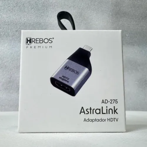 Adaptador Type-C Para HDMI 4K 60Hz Hrebos AD-275 AstraLink Metal?