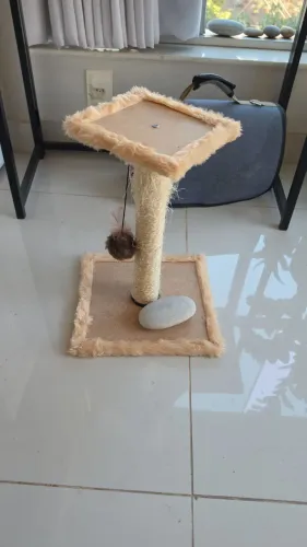 Arranhador Para Gatos Poste Com Brinquedo - Novo E Lacrado