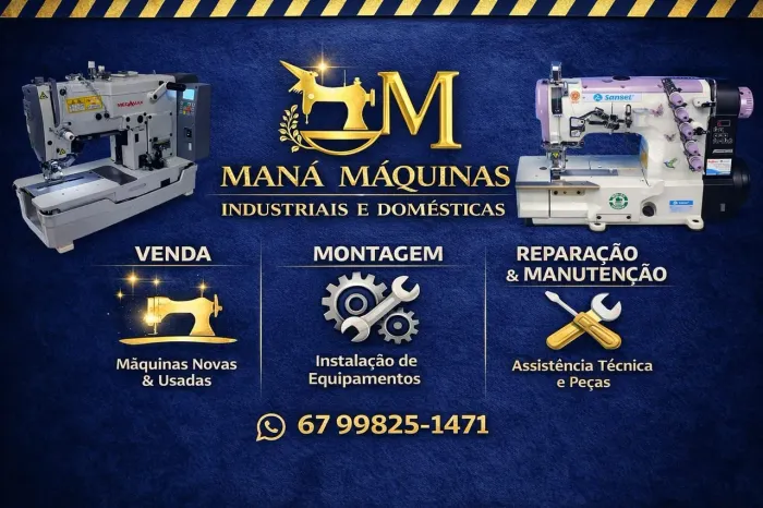Conserto de máquinas de costura industriais e domésticas 