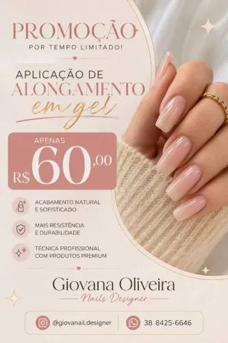 Alongamento Unhas de Gel