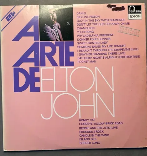 LP Vinil - A Arte de Elton John - Duplo - Ótimo estado - Único Dono