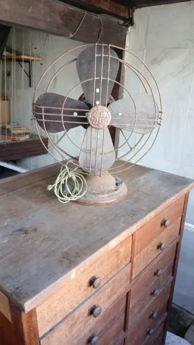 Ventilador Antigo GE General Electric Vintage Anos 20 Industrial