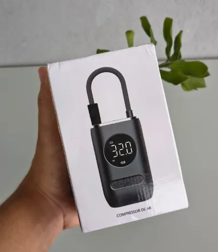 Compressor de Ar Portátil Carro, Moto e Bicicleta