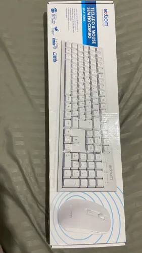 Kit Teclado e Mouse sem Fio BK-S1000K 4367 Branco - Exbom