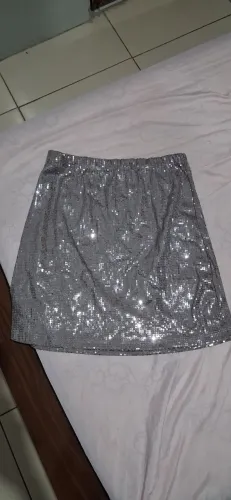 Saia de Lantejoulas prata