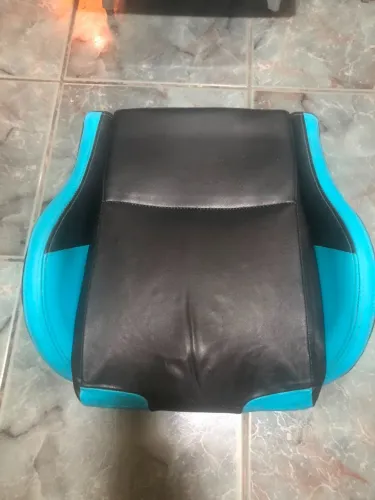 Assento cadeira Gamer - MaxRacer preto e azul