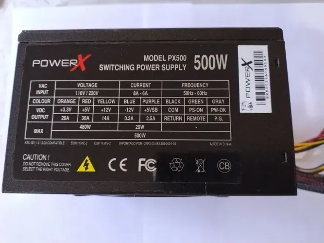 Fonte Power 500W.