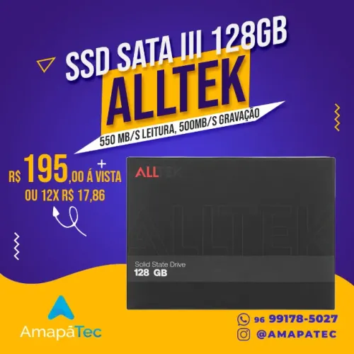 Ssd 128GB Alltek 2.5 SATA Ill 6 Gbs Ultra Rápido
