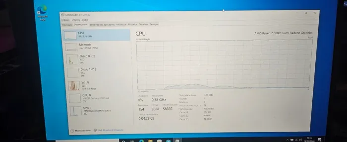 Notebook ideal idealpad gaming3 ryzen 7 5800h/ 16gbRam / GTX 1650
