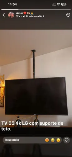 Tv 55 LG 4k com suporte de teto incluso 
