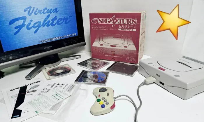 Sega Saturn White Jap Completo (serial Batendo) + Jogos
