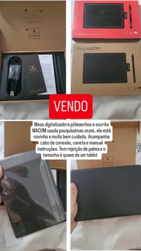 VENDO Mesa digitalizadora com caneta criativa One By WACOM Tamanho médio