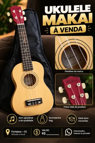 Ukulele Makai soprano com bag - Ideal para iniciantes