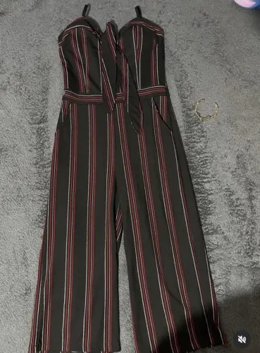 Macacão Pantalona Listrado 