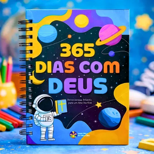 Caderno Devocional Infantil 365 Dias Com Deus - Astronauta
