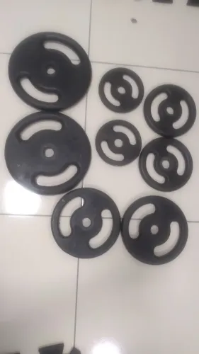 Kit de anilhas e barras para treino