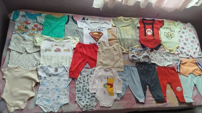 Lote de bebê menino com 20 peças veste 0/3 meses