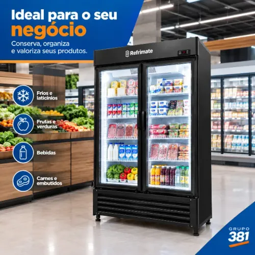 Auto Serviço Refrigerado Refrimate 622L 2 Portas ASVR2P. no cartão em 10xs/j.