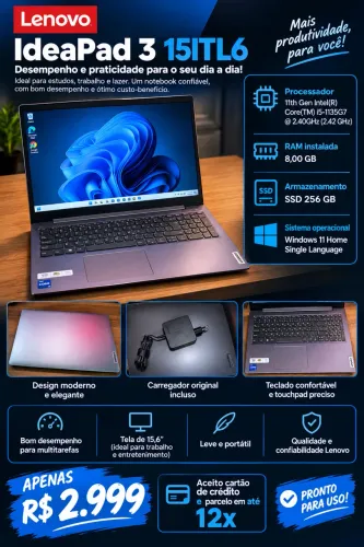 Notebook lenovo IdeaPad 8 de ram ssd256
