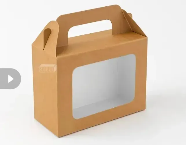 Caixa de Presente Maleta Com Visor 15x6x12cm - kit com 8 unidades