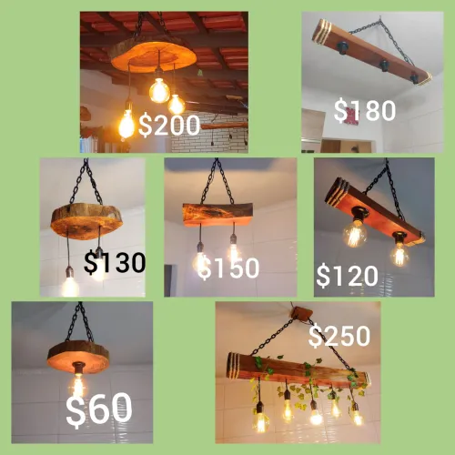 Luminária rústica lustre pendente churrasqueira área gourmet